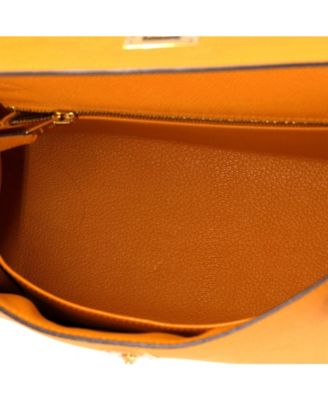 Kelly 25 Handbag Yellow Epsom with Gold Hardware