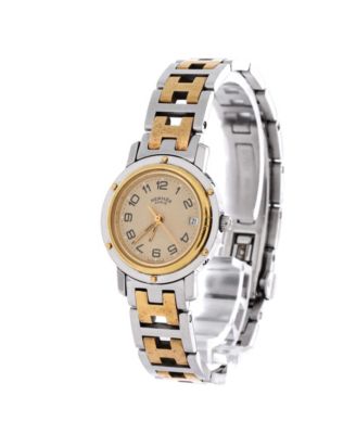 Clipper Quartz Watch in Stainless Steel with Plated Metal 24mm