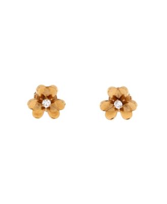  Mini Frivole Stud Earrings 18K Gold with Diamonds