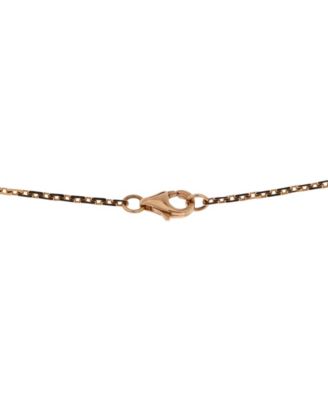  Love Interlocking Necklace 18K Rose Gold with Diamonds, 17.25"