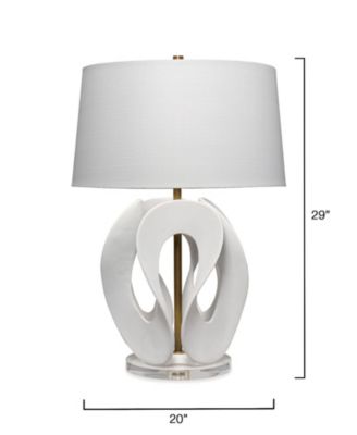  Swan Resin Table Lamp with Linen Shade