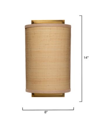  Riley Raffia 1-Light Wall Sconce