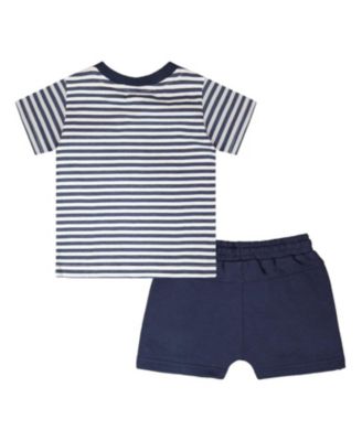 Boys' Organic Cotton Stripes T-Shirt and Short Set - Baby