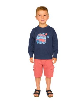 Boys' Long Sleeve Graphic Print French Terry Sweatshirt - Baby