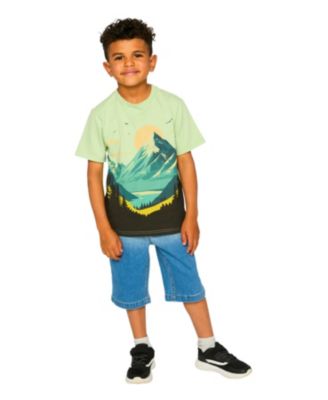 Boys' Organic Cotton Jersey Mountain T-Shirt - Little Kid