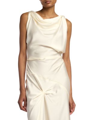 Asymmetric Drape Gown