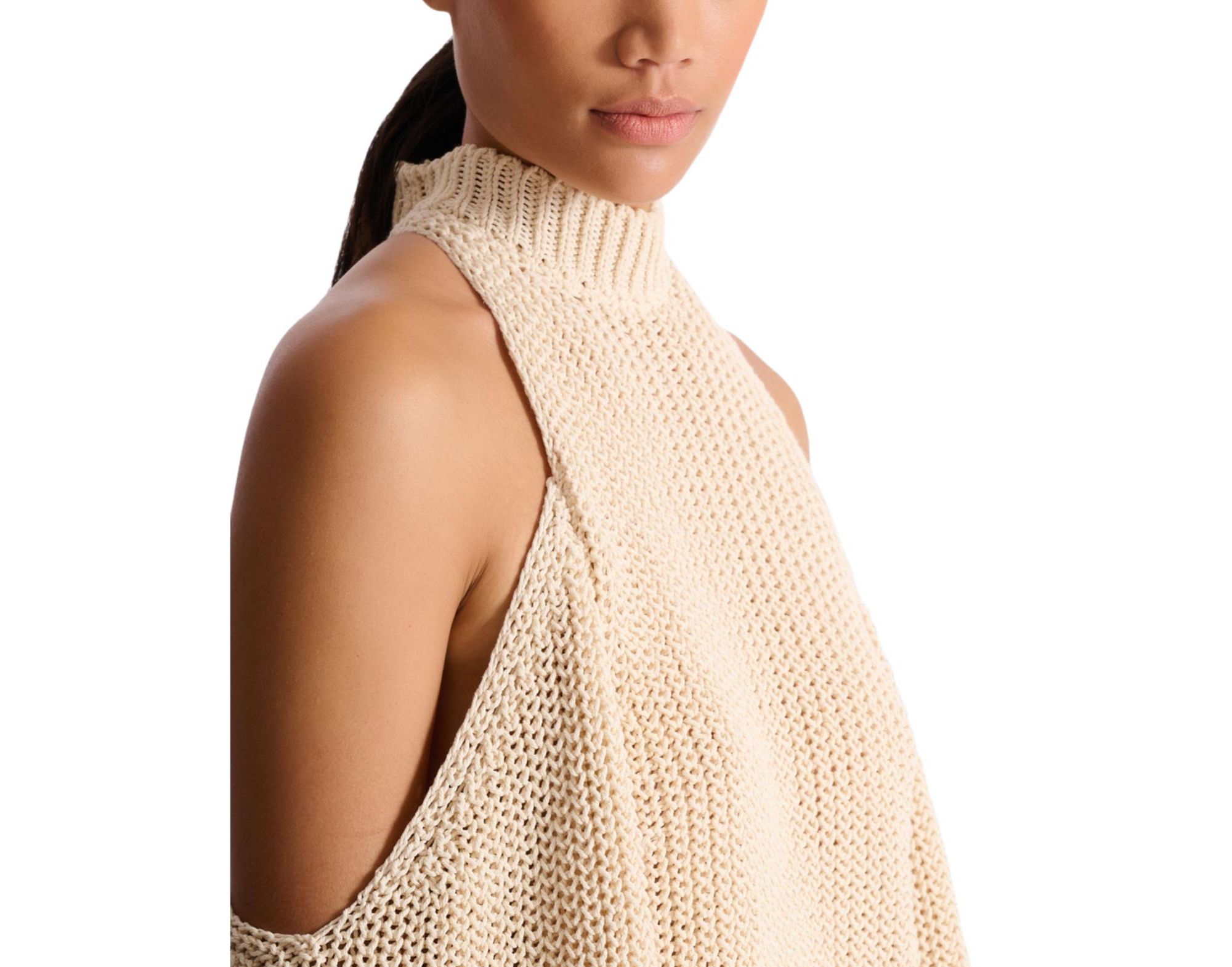 Cotton Knit Open-Shoulder Jumper — Image 5