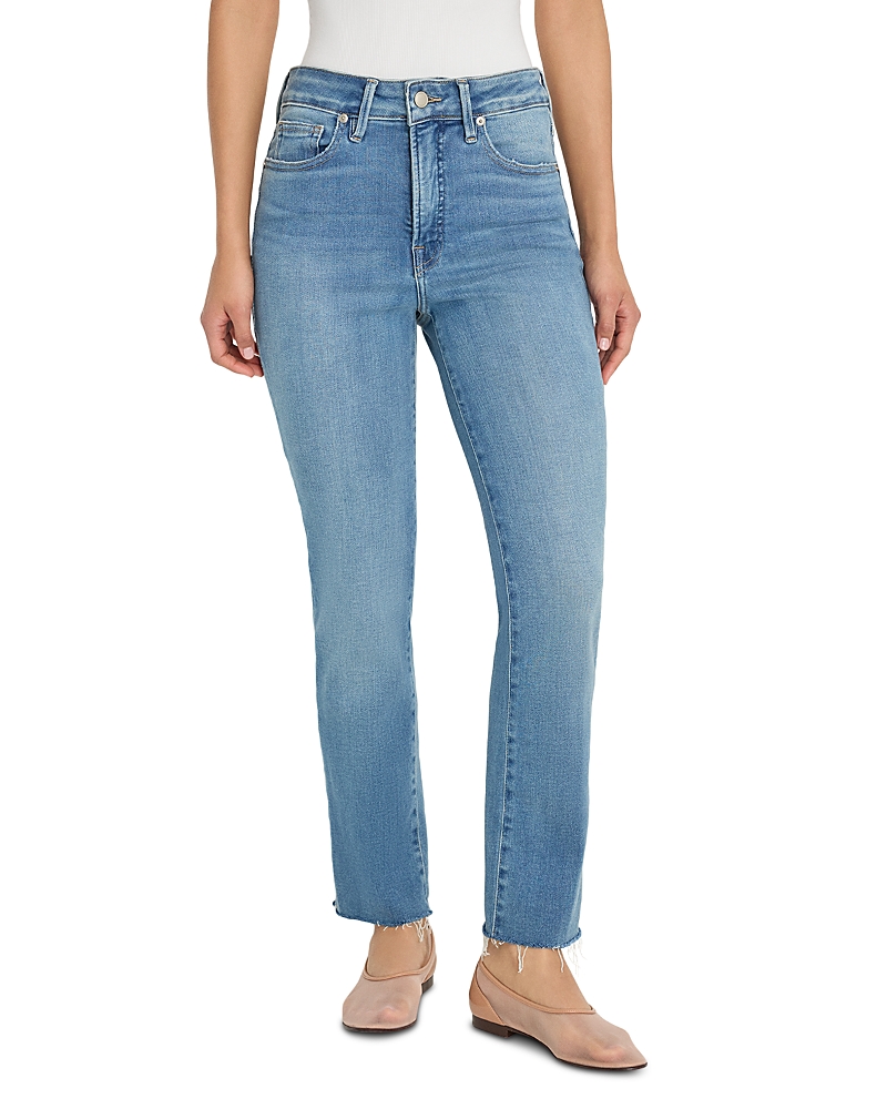 Good American Soft Tech Good Legs High Rise Straight Leg Jeans in Indigo1209