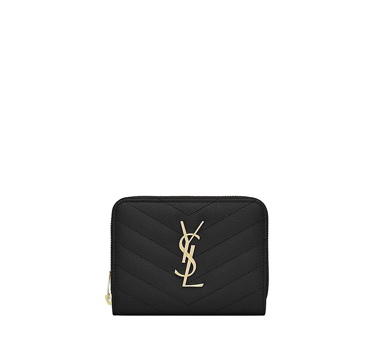 Saint Laurent Cassandre MatelassAA Compact Zip Around Wallet