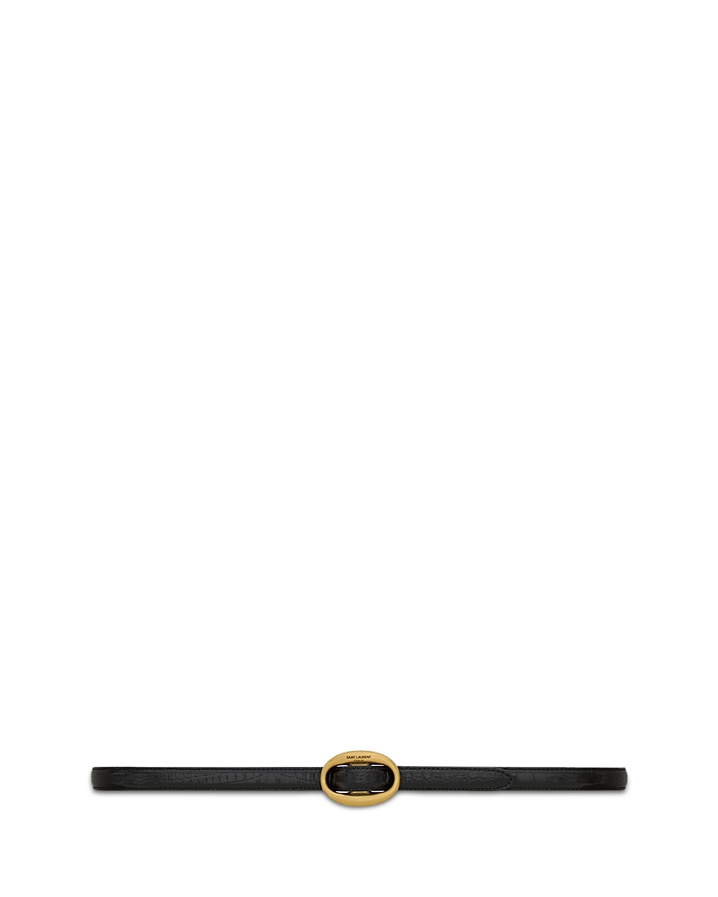 Saint Laurent Oval Buckle Belt Thin Belt