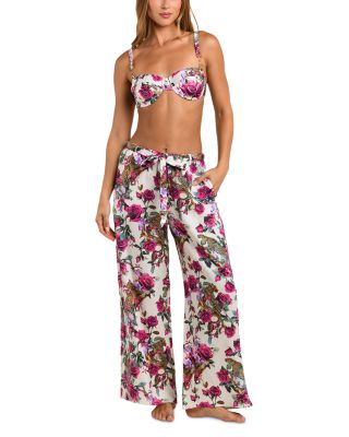 Geraldine Rose Leopard Jungle Swim Cover-Up Pants