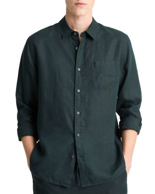 Solid Linen Button Down Shirt
