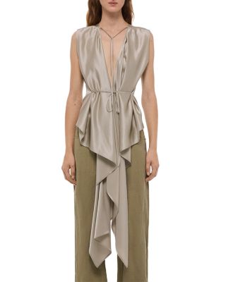 Silk Scarf Drape Top