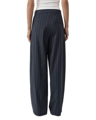 Stripe Relaxed Pleat Pants
