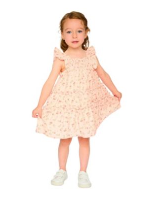  Girls' Multi-Tiered Flowers Dress with Smocking - Little Kid