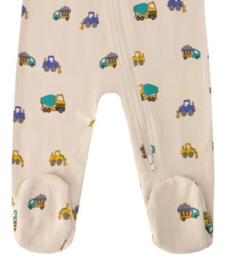  Boys' Organic Cotton One-Piece Truck Print Pyjama - Baby