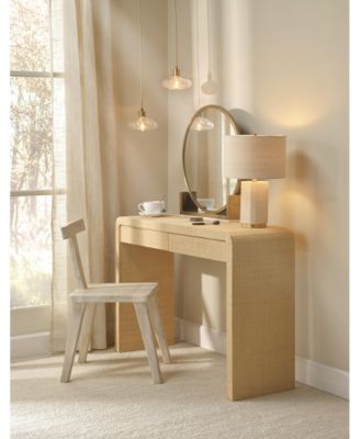  Haisley Raffia Table Lamp with Linen Shade