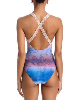 Cross Back One Piece Swimsuit