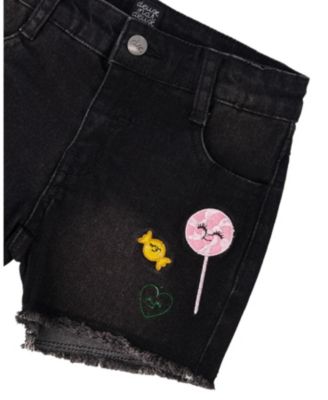 Girls' Candy and Lollipop Embroidery Denim Shorts - Big Kid