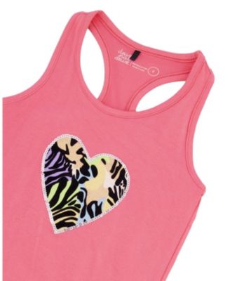  Girls' Organic Cotton Jersey Screen Animal Sleeveless Tank Top - Big Kid