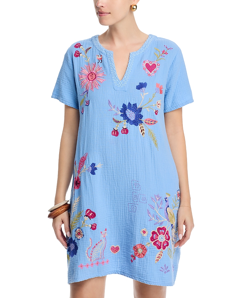 Johnny Was V Neck Shift Dress