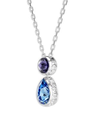 Chroma Crystal Reversible Pendant Necklace, 14.87-17.75"