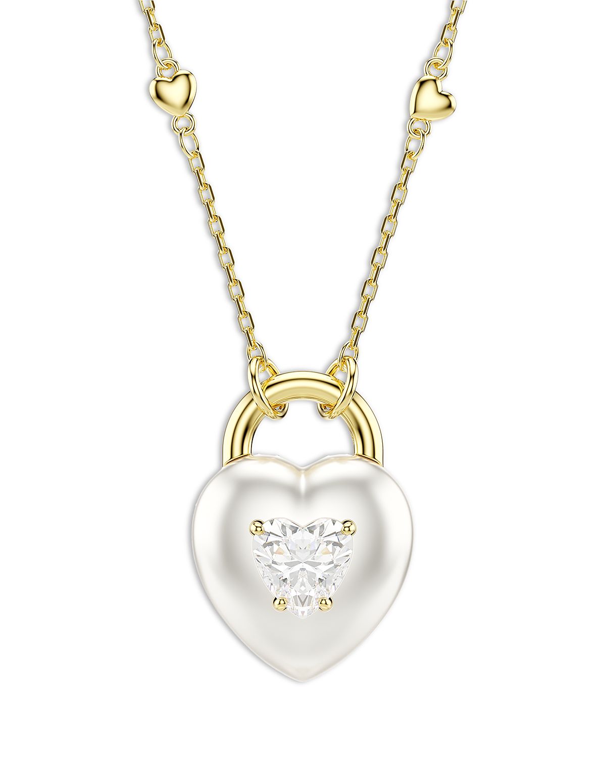 Swarovski Idyllia Crystal & Cubic Zirconia Heart Pendant Necklace, 16.5-19.25