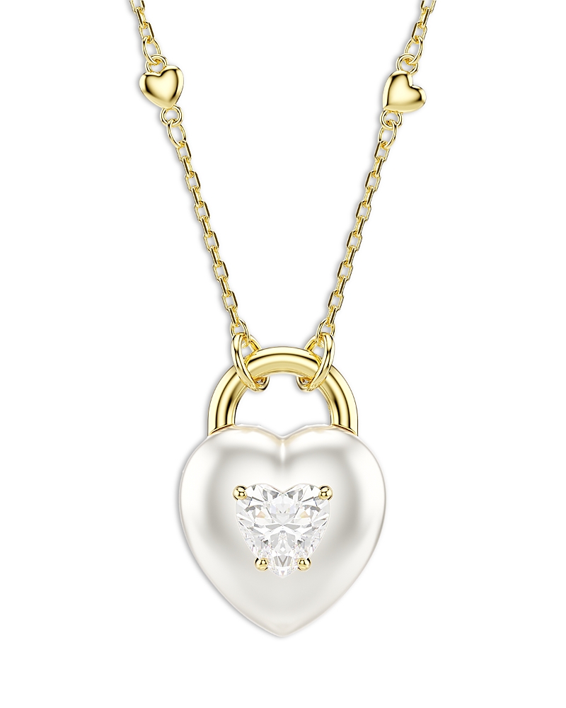 Swarovski Idyllia Crystal & Cubic Zirconia Heart Pendant Necklace, 16.5-19.25