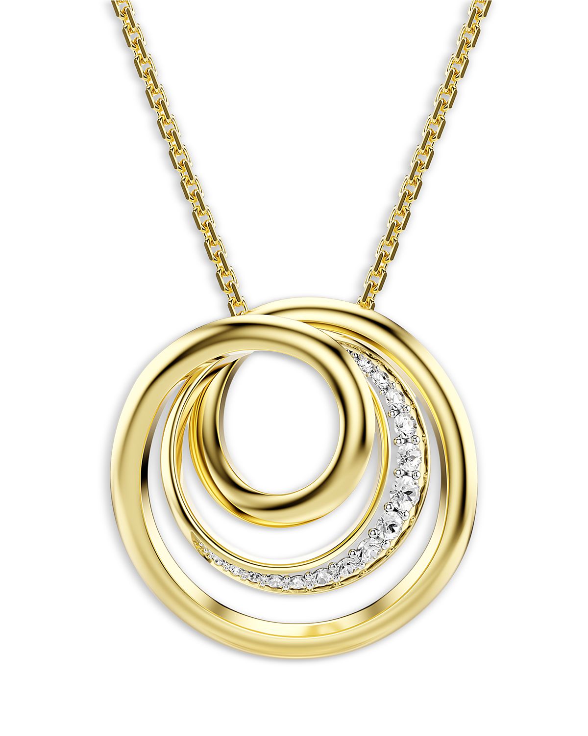 Swarovski Hyperbola Crystal & Cubic Zirconia Spiral Pendant Necklace, 19.75