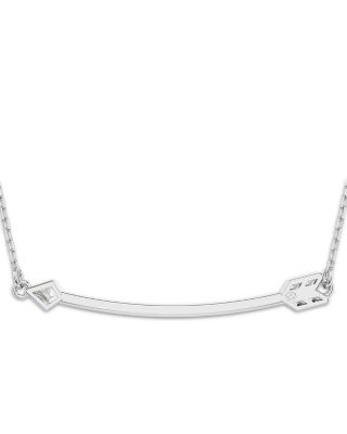 Idyllia Crystal & Cubic Zirconia Arrow Collar Necklace, 14.87-17.75"