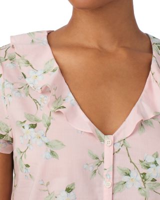 Ruffled Shirt & Pants Pajama Set