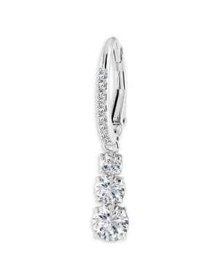 Stilla Attract Triple Crystal Charm Hoop Earrings