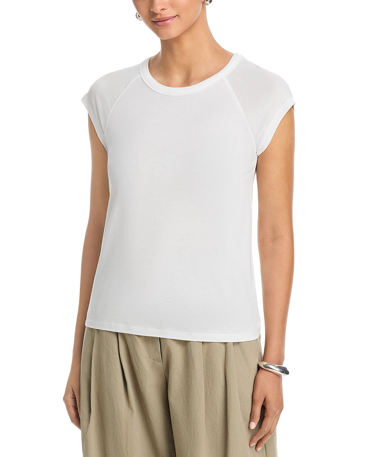Majestic Filatures Cap Sleeve Crewneck Top