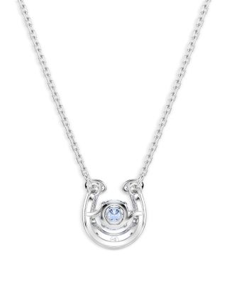 Symbolica Crystal & Cubic Zirconia Horseshoe Pendant Necklace, 16.5-19.25"