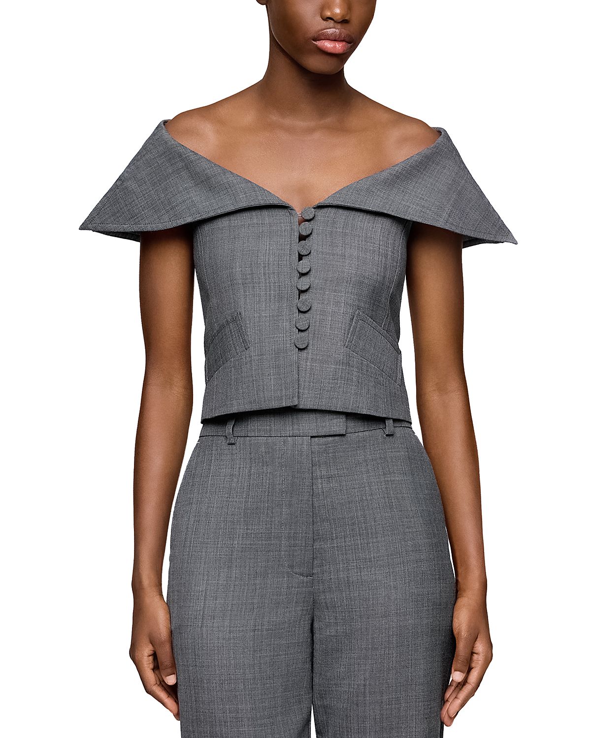 Ganni Off-the-Shoulder Vest Top