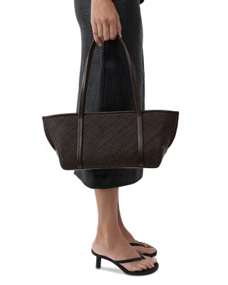 Bateau Slim Woven Leather Tote