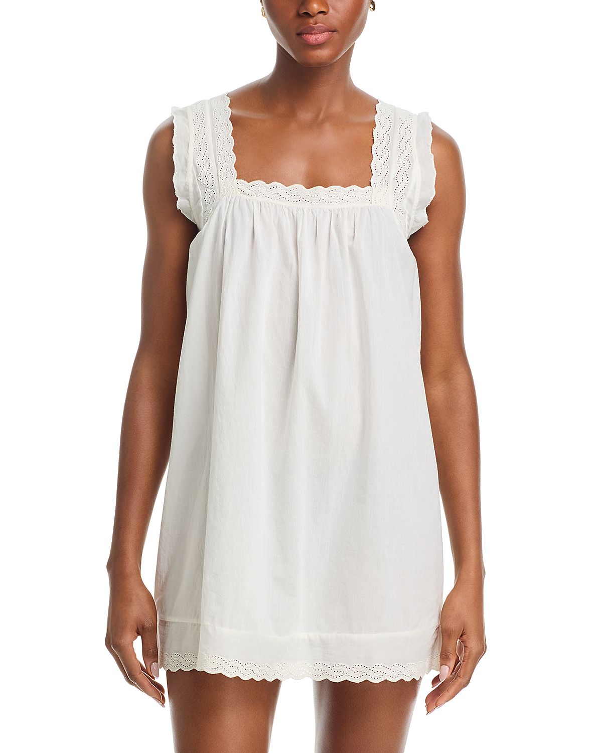 The Great. The Eyelet Mini Tank Dress