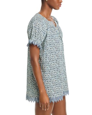 The Smocked Eyelet Mini Dress
