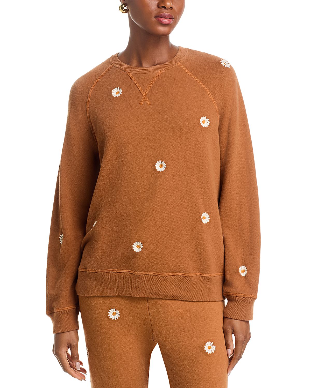 The Great. Flo Daisy Embroidered Sweatshirt