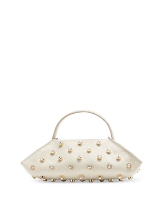 Origami Mini Crystal Studded Leather Handbag