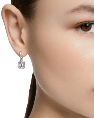 Una Angelic Cubic Zirconia Octagon & Hoop Drop Earrings