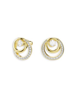Hyperbola Crystal Circular Stud Earrings