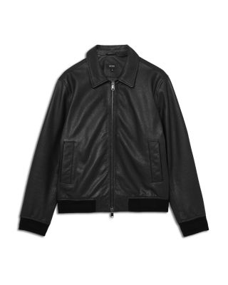 Leather Zip Through Jacket