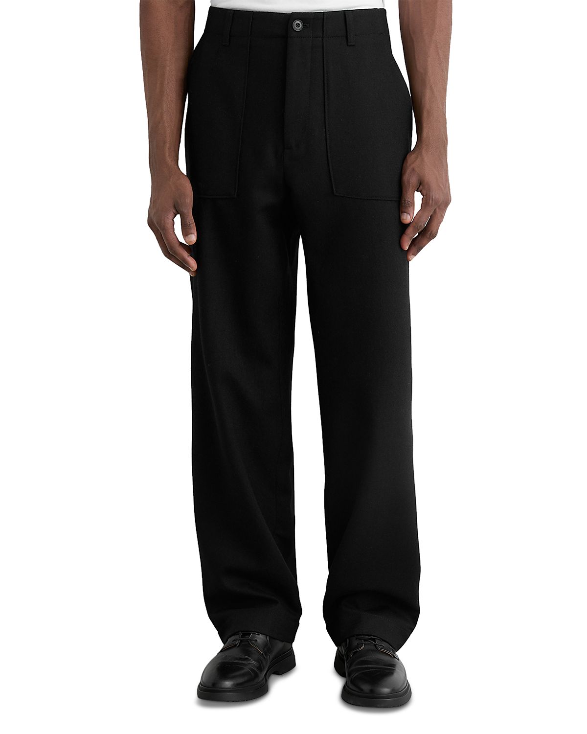 Reiss Wool Wide Leg Trousers