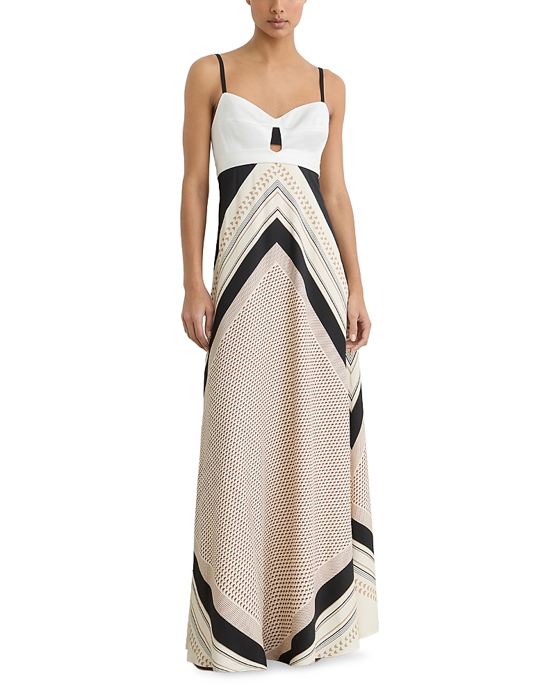Reiss Myra Scarf Print Maxi Dress
