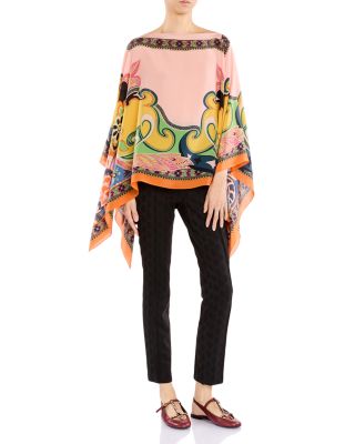 Silk Poncho Top
