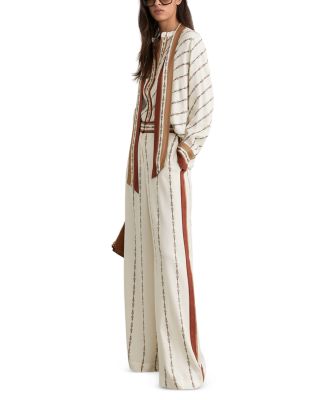 Lydia Chain Print Wide Leg Pants