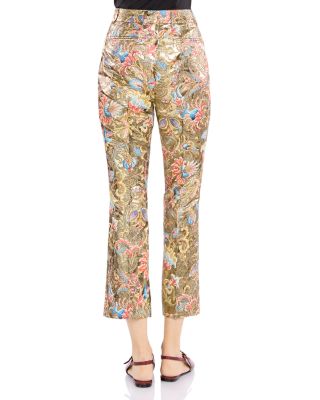 Metallic Flare Trousers