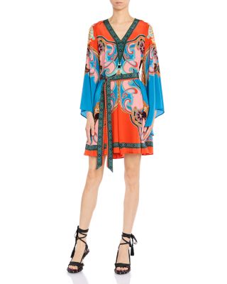 Silk Belted Mini Dress