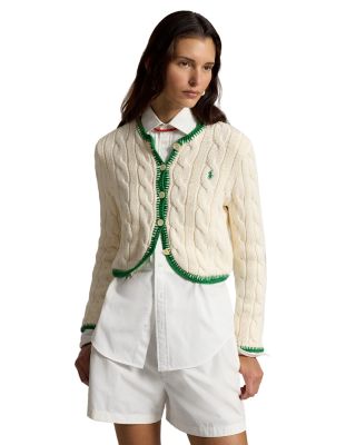 Cable Knit Cropped Cardigan